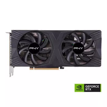 Видеокарта PNY NVIDIA GeForce RTX 4070 Dual Fan, 12Gb DDR6X, 192 бит, PCI-E, HDMI, 3DP, Retail (VCG407012DFXPB1)