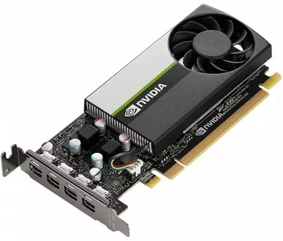 Видеокарта PNY NVIDIA T1000 Quadro, 4Gb GDDR6, 128 бит, PCI-E, 4miniDP, Retail (VCNT1000-SB)