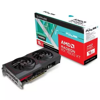 Видеокарта Sapphire AMD Radeon RX 7600XT PULSE Gaming OC, 16Gb GDDR6, 128 бит, PCI-E, HDMI, 3DP, Retail (11339-04-20G)