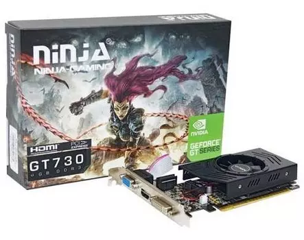 Видеокарта Sinotex NVIDIA GeForce GT730 Ninja, 1Gb DDR3, 128bit, PCI-E, VGA, HDMI, Retail (NK73NP013F)