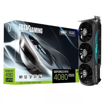 Видеокарта ZOTAC NVIDIA GeForce RTX 4080 Super TRINITY BLACK ED , 16Gb GDDR6X, 256 бит, PCI-E, HDMI, 3DP, Retail (ZT-D40820D-10P)