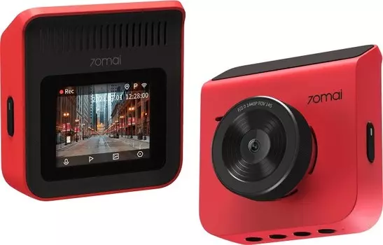 Видеорегистратор 70mai Dash Cam A400, 2560x1440 30 к/с, 145°, G-сенсор, WiFi, microSD (microSDHC) (Midrive A400 Red)