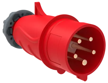 Вилка прямая IEK MAGNUM, переносная, 16А, с/з, IP44, красный (PSN02-016-5)