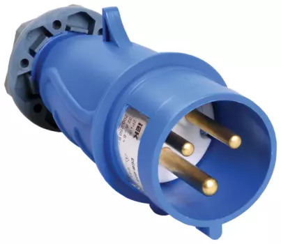 Вилка прямая IEK MAGNUM ССИ-023, IEC 60309-2, 32А, б/з, IP44, синий (PSN01-032-3)