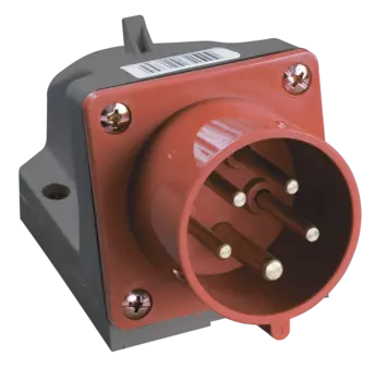 Вилка угловая IEK ССИ-515, IEC 60309-2, 16А, б/з, IP44, красный (PSR52-016-5)
