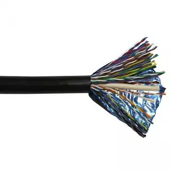 Витая пара FTP кат.5e, 25 пар, CU, 305м., внешний, одножильный, PE, черный, NewMax (NM-FTP5E25PR-CU-OUT)