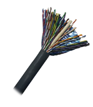 Витая пара FTP кат.5e, 25 пар, CU, 305м., внешний, одножильный, черный, TWT (TWT-5EFTP25-OUT)