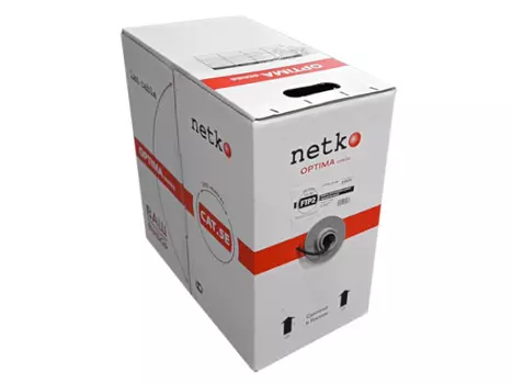 Витая пара FTP кат.5e, 2 пары, CU, 305м., внутренний, одножильный, PE, черный, NETKO Optima Silver N.FTP-69891.05E.1H (69891)