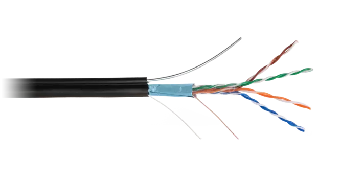Витая пара FTP кат.5e, 4 пары, CU, 0.48 мм, 305м., внешний, одножильный, PE, трос, черный, NETLAN _EC-UF004-5E-PE-SW-BK_SL003 (_EC-UF004-5E-PE-SW-BK_SL003)