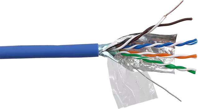 Витая пара FTP кат.5e, 4 пары, CU, 0.51 мм, 305м., внутренний, одножильный, LSZH, синий, Lanmaster (LAN-5EFTP-LSZH-BL)