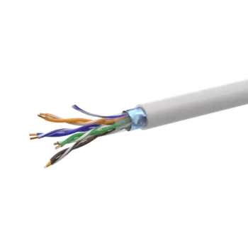 Витая пара FTP кат.5e, 4 пары, CCA, 0.5 мм, 305м., внутренний, одножильный, PVC, серый, SUPRLAN (01-1001)