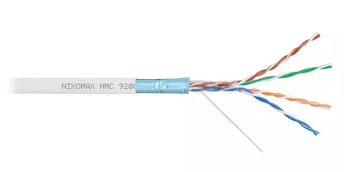 Витая пара FTP кат.5e, 4 пары, CU, 0.52 мм, 305м., внутренний, одножильный, нг(А)-HF, белый, NIKOMAX (NMC 9200C-WT)