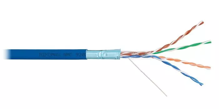 Витая пара FTP кат.5e, 4 пары, CU, 0.52 мм, 305м., внутренний, одножильный, нг(А)-HF, синий, NIKOMAX (NMC 9200C-BL)