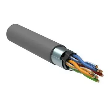 Витая пара FTP кат.5e, 4 пары, CU, 0.48 мм, 305м., внутренний, одножильный, PVC, серый, REXANT LIGHT (01-0152-R)