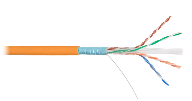Витая пара FTP кат.6a, 4 пары, CU, 0.57 мм, 500м., внутренний, одножильный, LSZH, оранжевый, NIKOMAX (NMC 4255C-OR)