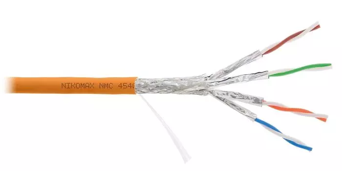 Витая пара SSTP кат.6, 4 пары, CU, 0.55 мм, 305м., внутренний, одножильный, нг(А)-HF, оранжевый, NIKOMAX (NMC 4540C-OR)