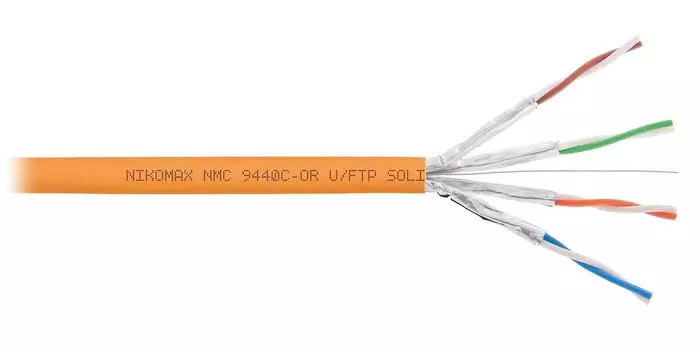 Витая пара STP кат.6, 4 пары, CU, 0.57 мм, 305м., внутренний, одножильный, нг(А)-HF, оранжевый, NIKOMAX (NMC 9440C-OR)