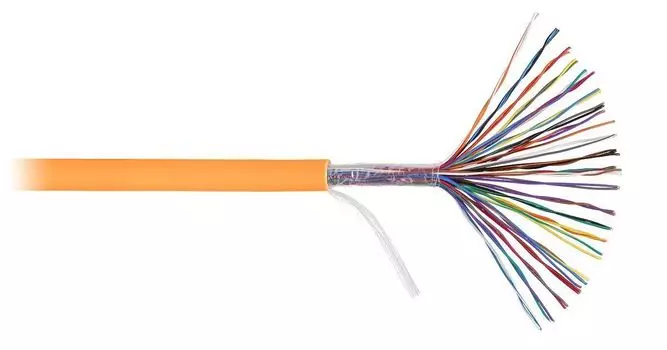 Витая пара UTP кат.5, 25 пар, CU, 0.5 мм, 500м., внутренний, одножильный, нг(А)-HF, оранжевый, NIKOMAX (NMC 2115C-25-OR)