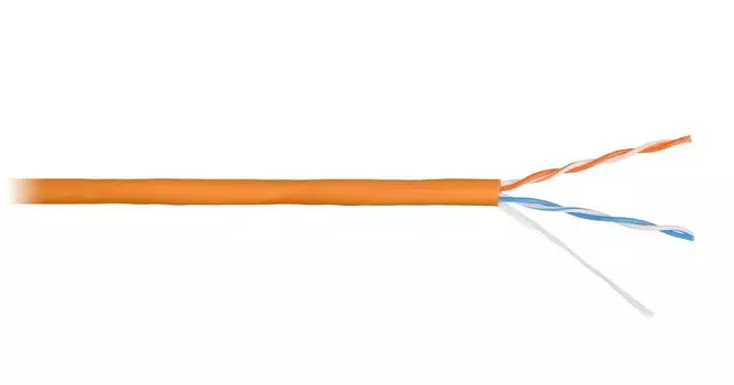 Витая пара UTP кат.5, 2 пары, CU, 0.5 мм, 305м., внутренний, одножильный, нг(А)-HF, оранжевый, NIKOMAX (NMC 2110C-OR)