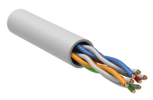 Витая пара UTP кат.5e, 4 пары, CU, 0.48 мм, 305м., внутренний, одножильный, LSZH, белый, ITK (BC1-C5E04-128-305-G)