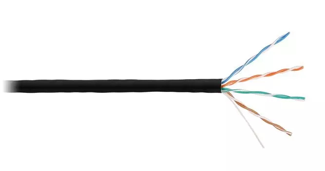 Витая пара UTP кат.5e, 4 пары, CU, 0.51 мм, 305, внутренний, одножильный, нг(А)-HF, черный, NIKOMAX (NMC 4100C-BK)