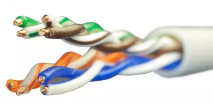 Витая пара UTP кат.5e, 4 пары, CU, 0.51мм, 305м., внутренний, одножильный, LSZH, серый, SUPRLAN (01-0307-1)