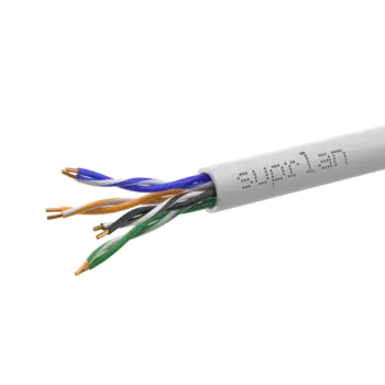 Витая пара UTP кат.5e, 4 пары, CU, 0.48 мм, 305м., внутренний, одножильный, нг(А)-HF, серый, SUPRLAN Standart (01-0320-1)