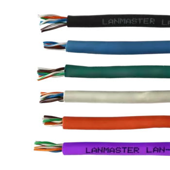 Витая пара UTP кат.5e, 4 пары, CU, 0.5 мм, 305м., внутренний, одножильный, нг(А)-HF (LSZH), черный, Lanmaster LAN-5EUTP-HFLT-BK (LAN-5EUTP-HFLT-BK)