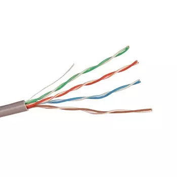 Витая пара UTP кат.5e, 4 пары, CCA, 0.41 мм, 305м., внутренний, одножильный, PVC, серый, Exegate UTP4-C5e-CCA-S26-IN-PVC-GY-305 (EX261518RUS)