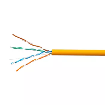 Витая пара UTP кат.5e, 4 пары, CU, 0.51 мм, 100м., внутренний, одножильный, LSZH, оранжевый, SkyNet (CSP-UTP-LSZH-4-CU/100)