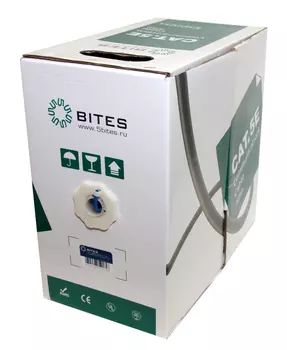 Витая пара UTP кат.5e, 4 пары, CU, 0.51 мм, 305м., внутренний, одножильный, синий, 5BITES (US5525-305B-BL)