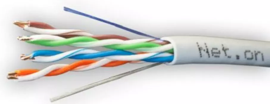 Витая пара UTP кат.5e, 4 пары, CCA, 305м., внутренний, одножильный, белый, Net.on (01-0302)