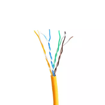 Витая пара UTP кат.5e, 4 пары, CU, 0.51 мм, 305м., внутренний, одножильный, нг(А)-HF (LSZH), оранжевый, Mastero (MST-UTP4-CU-51-5E-LSZH-OR)