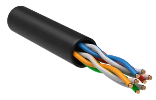 Витая пара UTP кат.5e, 4 пары, CU, 0.52 мм, 305м., внутренний, одножильный, LDPE, черный, ITK (LC3-C5E04-139-S-P-R)