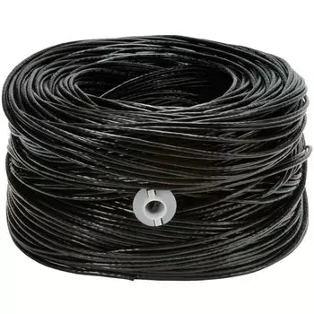 Витая пара UTP кат.5e, 4 пары, CU, 0.5 мм, 305м., внешний, одножильный, PE, черный, IRBIS (IRB10031)