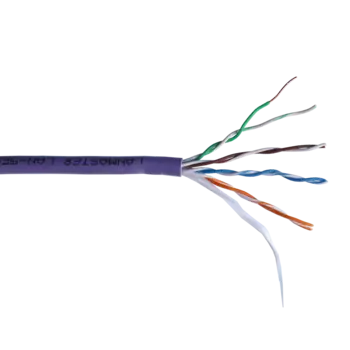 Витая пара UTP кат.5e, 4 пары, CU, 305м., внешний, одножильный, фиолетовый, Lanmaster (LAN-5EUTP-HFLT)