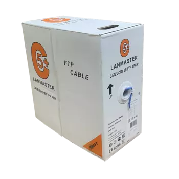 Витая пара UTP кат.5e, 4 пары, CU, 305м., внутренний, многожильный, LSZH, зеленый, Lanmaster (LAN-5EUTP-PT-LSZH-GN)