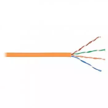 Витая пара UTP кат.5e, 4 пары, CU, 305м., внутренний, одножильный, LSZH, оранжевый, Lanmaster (LAN-5EUTP-PT-LSZH-OR)