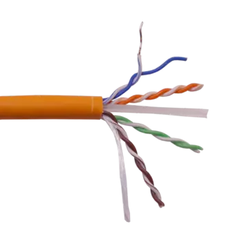 Витая пара UTP кат.6, 4 пары, CU, 305м., внутренний, одножильный, нг(А)-HF (LSZH), серый, Lanmaster LAN-6EUTP-HFLT-OR (LAN-6EUTP-HFLT-OR)