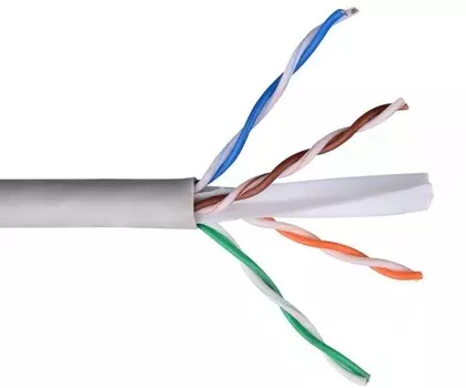 Витая пара UTP кат.6, 4 пары, CU, 0.57 мм, 305м., внутренний, одножильный, PVC, серый, SkyNet (CS6-UTP-4-CU)