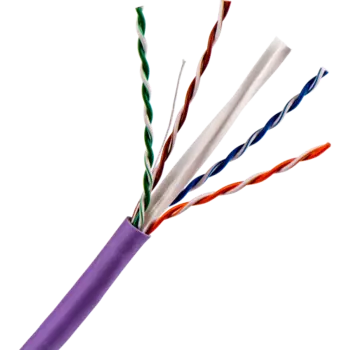 Витая пара UTP кат.6, 4 пары, CU, 305м., внутренний, одножильный, фиолетовый, TWT (TWT-6UTP-NGLS)