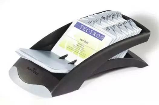 Визитница настольная Durable Visifix Desk 2413-01 (200 визиток) вклад.:100шт. пластик черный(2413-01)