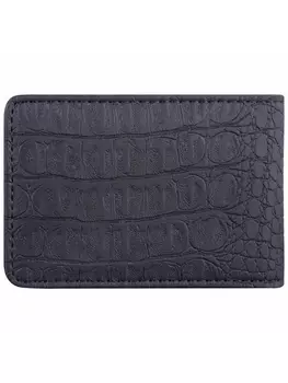 Визитница однорядная BRAUBERG Cayman, 20 визиток, кожзам, Черный (232069)