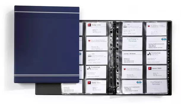 Визитница переносная Durable Durable Visifix 2388-07 A4 57х90мм, 20 визиток, ПВХ, синий (2388-07)