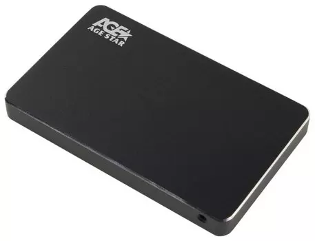 Внешний бокс AgeStar 3UB2AX2, 1x 2.5" USB 3.0, черный алюминий