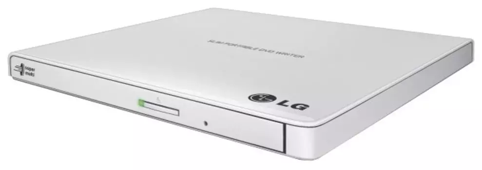 Внешний привод DVD-RW LG, USB, белый, Retail (GP57EW40)