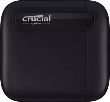 Внешний SSD Crucial X6 CT2000X6SSD9 2Tb, 2.5", USB 3.2 Gen 2 Type-C, черный (CT2000X6SSD9)
