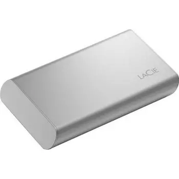 Внешний SSD Lacie 1Tb Portable SSD, 2.5", USB 3.2 Gen 2 Type-C, серебристый (STKS1000400)