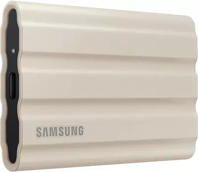 Внешний SSD Samsung T7 Shield 1Tb, 1.8", USB 3.2 Gen 2 Type-C, бежевый (MU-PE1T0K/WW)