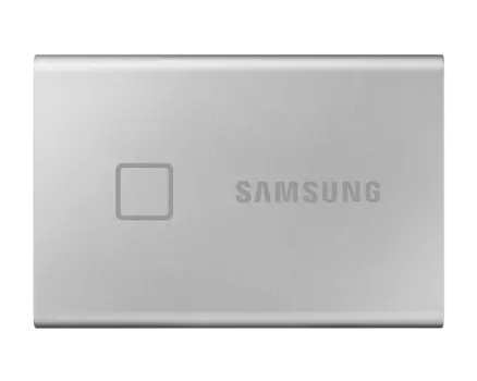 Внешний SSD Samsung 1Tb T7 Touch, USB 3.2 Type-C, серебристый (MU-PC1T0S/WW)